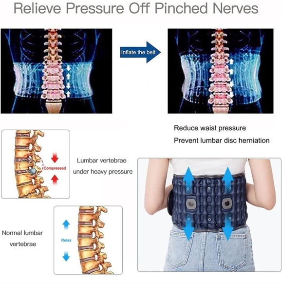 NIB spinal lumbar decompression air traction belt with heat‎ adjustable Gineckoo - Picture 11 of 16